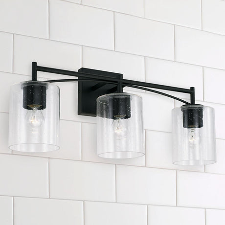 Capital Lighting 142031MB-510 Peyton 3 Light Vanity Matte Black
