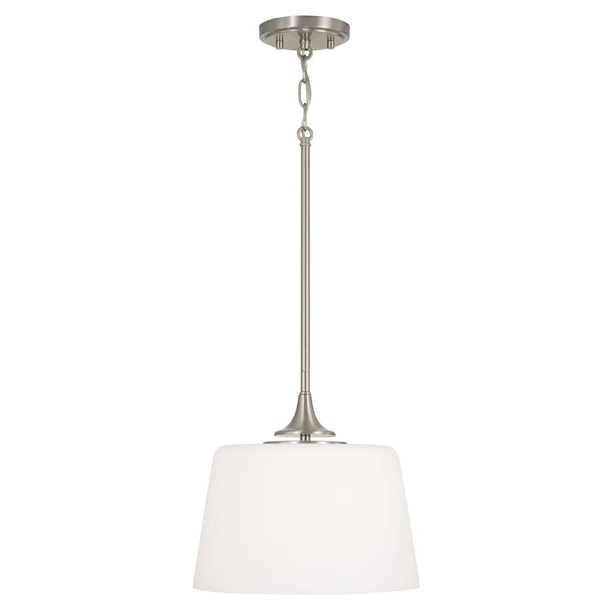 Capital Lighting 248911BN Presley 1 Light Dual Mount Semi-Flush/Pendant Brushed Nickel