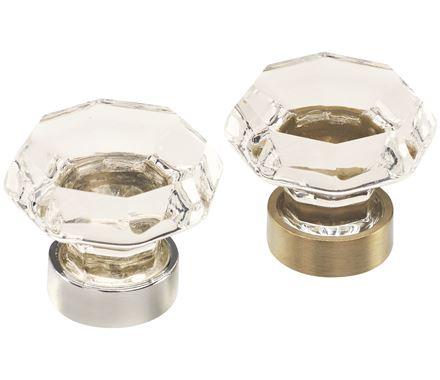 Amerock Cabinet Knob Clear/Gilded Bronze 1-5/16 inch (33 mm) Diameter Traditional Classics 1 Pack Drawer Knob Cabinet Hardware