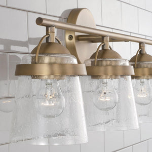 Capital Lighting 147041AD-534 Madison 4 Light Vanity Aged Brass