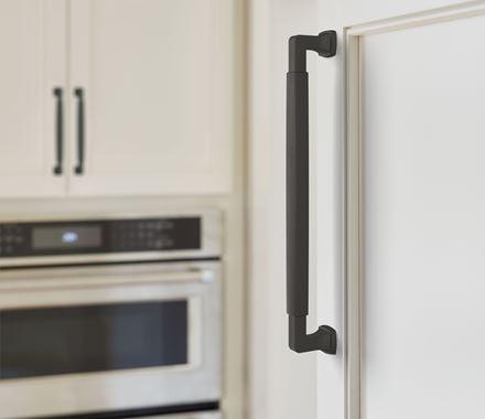 Amerock BP36890FB Stature Cabinet Pull, 8-13/16 in (224 mm) Center-to-Center, Matte Black