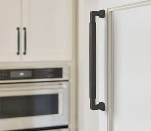 Amerock BP36890FB Stature Cabinet Pull, 8-13/16 in (224 mm) Center-to-Center, Matte Black