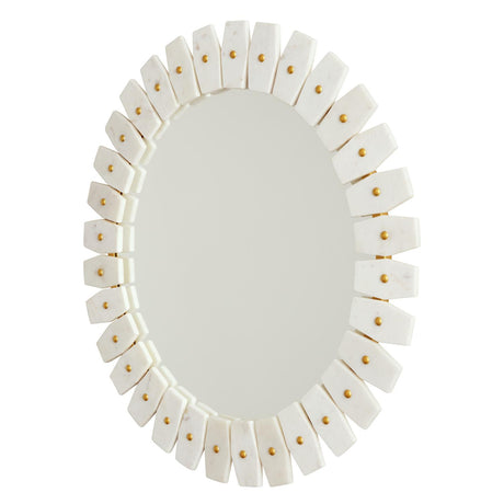 Capital Lighting 735404MM Mirror Marble Frame Mirror Marble  with Brushed Brass Metal