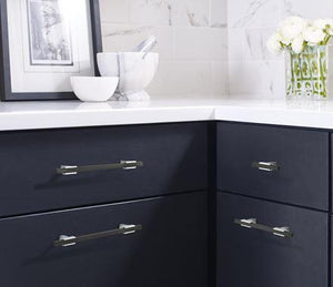 Amerock Cabinet Pull Polished Chrome/Brushed Matte Black 6-5/16 inch (160 mm) Center to Center Urbanite 1 Pack Drawer Pull Drawer Handle Cabinet Hardware