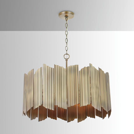 Capital Lighting 333441AD Xavier 4 Light Pendant Aged Brass
