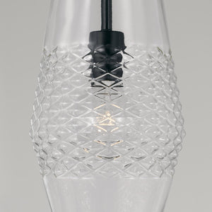Capital Lighting 345011MB Dena 1 Light Pendant Matte Black