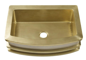 Thompson Traders Quintana Farmhouse Kitchen Sink Quintana KCKS33 Satin Brass and Burnished Nickel
(Smooth)