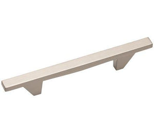 Amerock Cabinet Pull Satin Nickel 3-3/4 inch (96 mm) Center to Center Sleek 1 Pack Drawer Pull Drawer Handle Cabinet Hardware