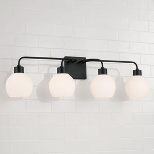 Capital Lighting 120041MB-540 Tanner 4 Light Vanity Matte Black