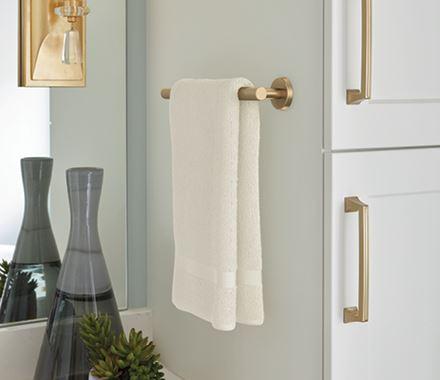 Amerock BH26546BBZ Golden Champagne Towel Bar 9 in (229 mm) Towel Rack Arrondi Bathroom Towel Holder Bathroom Hardware Bath Accessories