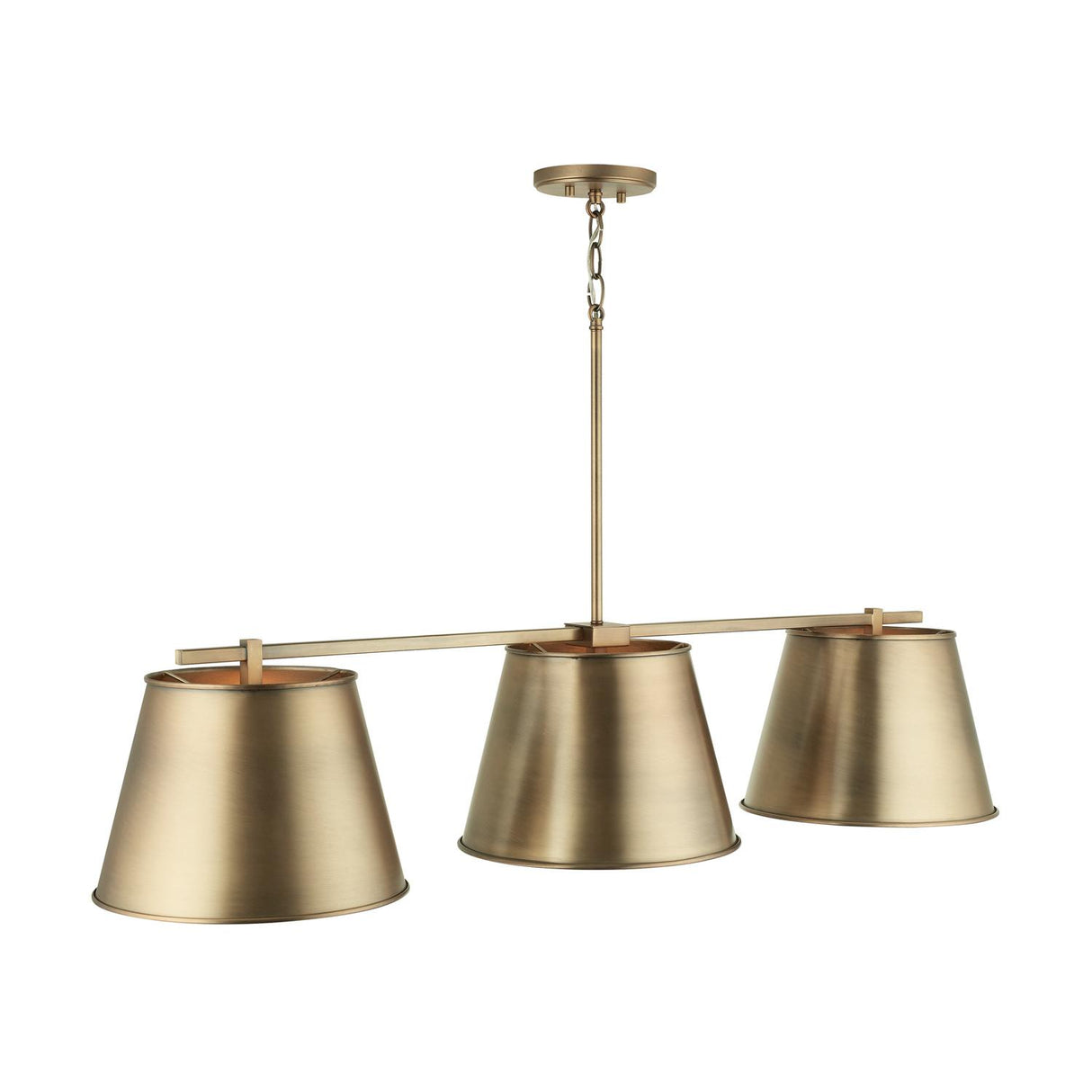 Capital Lighting 837831AD Welker 3 Light Island Aged Brass