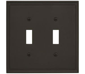 Amerock Wall Plate Black Bronze 2 Toggle Switch Plate Cover Mulholland 1 Pack Light Switch Cover