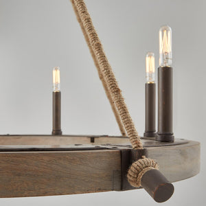 Capital Lighting 429681NG Tybee 8 Light Chandelier Nordic Grey