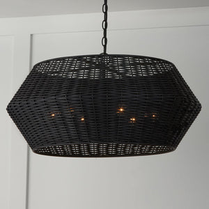 Capital Lighting 347861MB Boca 6 Light Pendant Matte Black