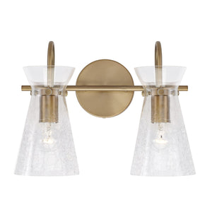 Capital Lighting 142421AD Mila 2 Light Vanity Aged Brass