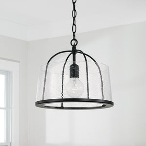 Capital Lighting 247011MB Madison 1 Light Semi-Flush Matte Black