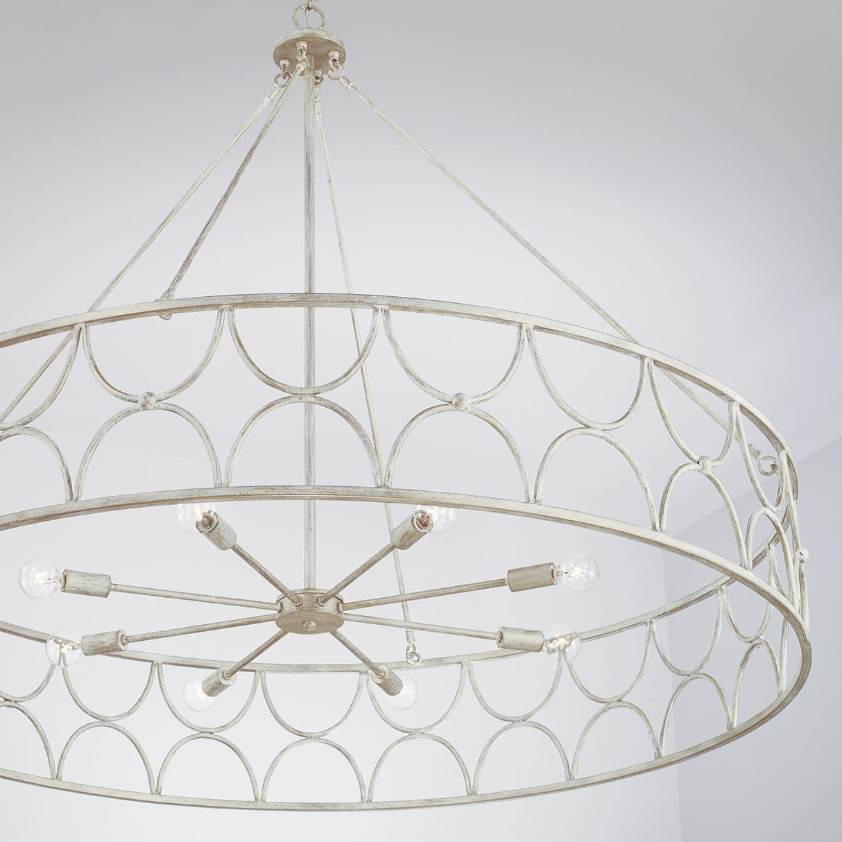 Capital Lighting 443381WW Ricci 8 Light Chandelier Winter White