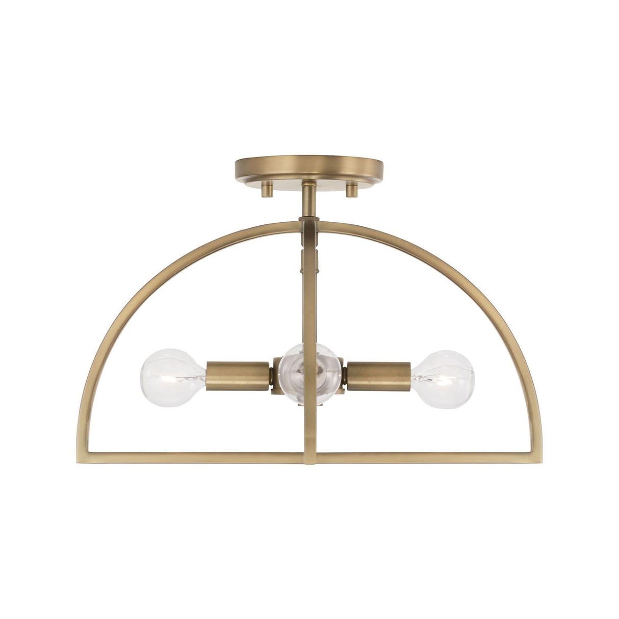 Capital Lighting 248841AD Lawson 4 Light Dual Mount Semi-Flush/Pendant Aged Brass