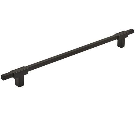 Amerock Cabinet Pull Matte Black/Matte Black 10-1/16 inch (256 mm) Center to Center Urbanite 1 Pack Drawer Pull Drawer Handle Cabinet Hardware