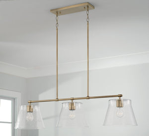 Capital Lighting 846931AD Baker 3 Light Island Aged Brass