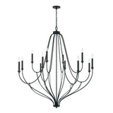 Capital Lighting 441601BI Bentley 12 Light Chandelier Black Iron