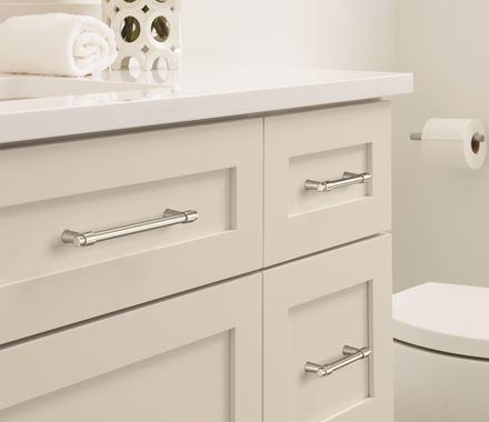 Amerock Cabinet Pull Satin Nickel 3-3/4 inch (96 mm) Center-to-Center Destine 1 Pack Drawer Pull Cabinet Handle Cabinet Hardware