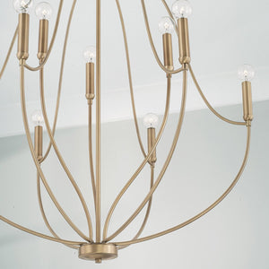 Capital Lighting 447091AD Madison 9 Light Chandelier Aged Brass