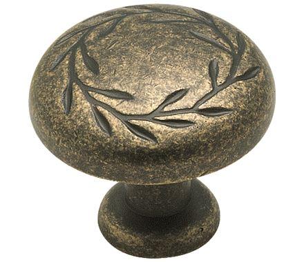 Amerock Cabinet Knob Weathered Brass 1-5/16 inch (33 mm) Diameter Nature'S Splendor 1 Pack Drawer Knob Cabinet Hardware