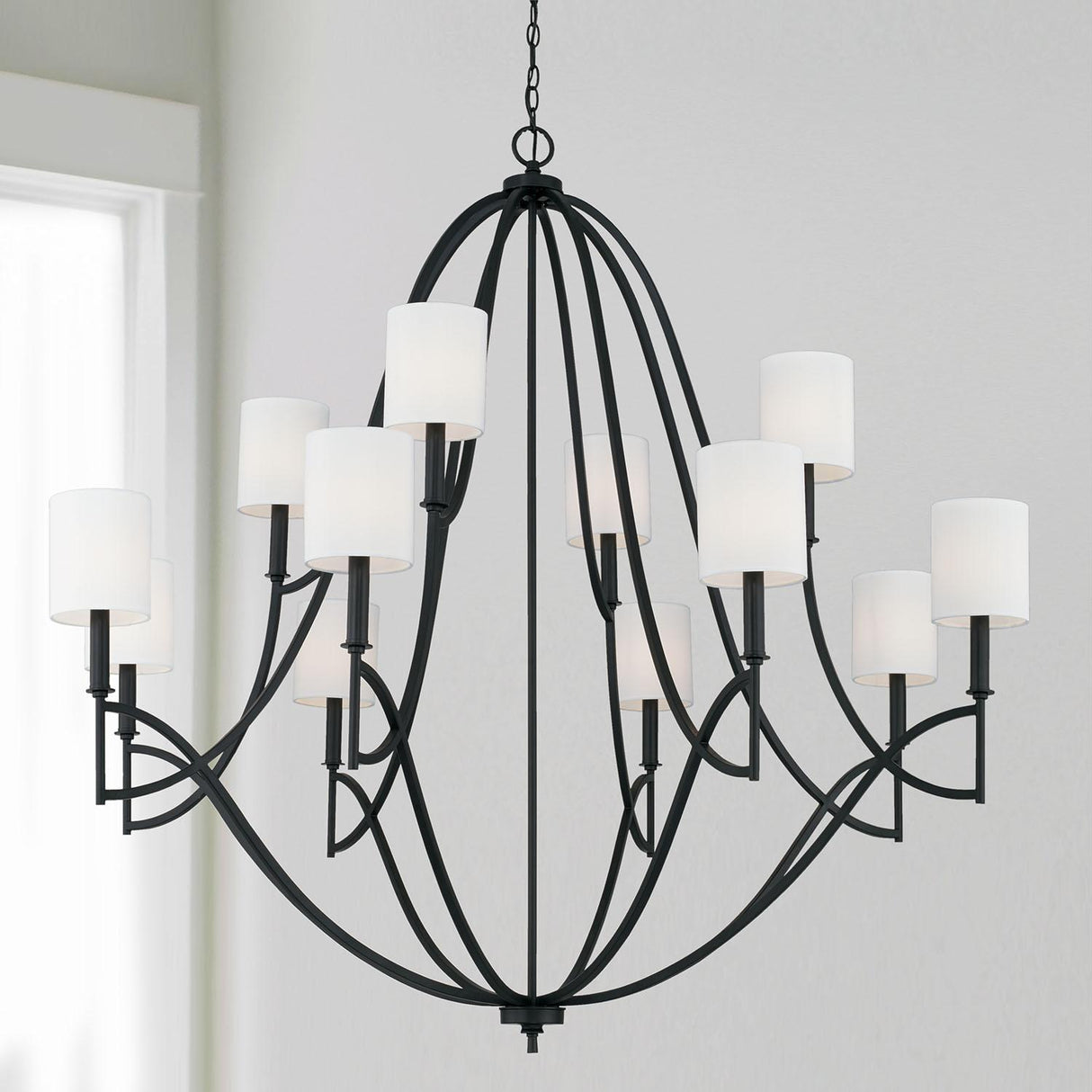 Capital Lighting 442301MB-701 Sylvia 12 Light Chandelier Matte Black