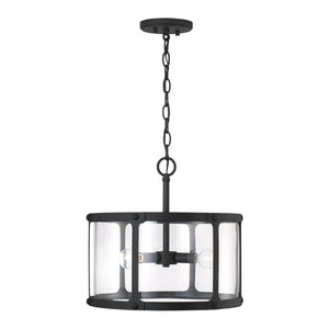 Capital Lighting 244931BI Brennen 3 Light Semi-Flush Black Iron