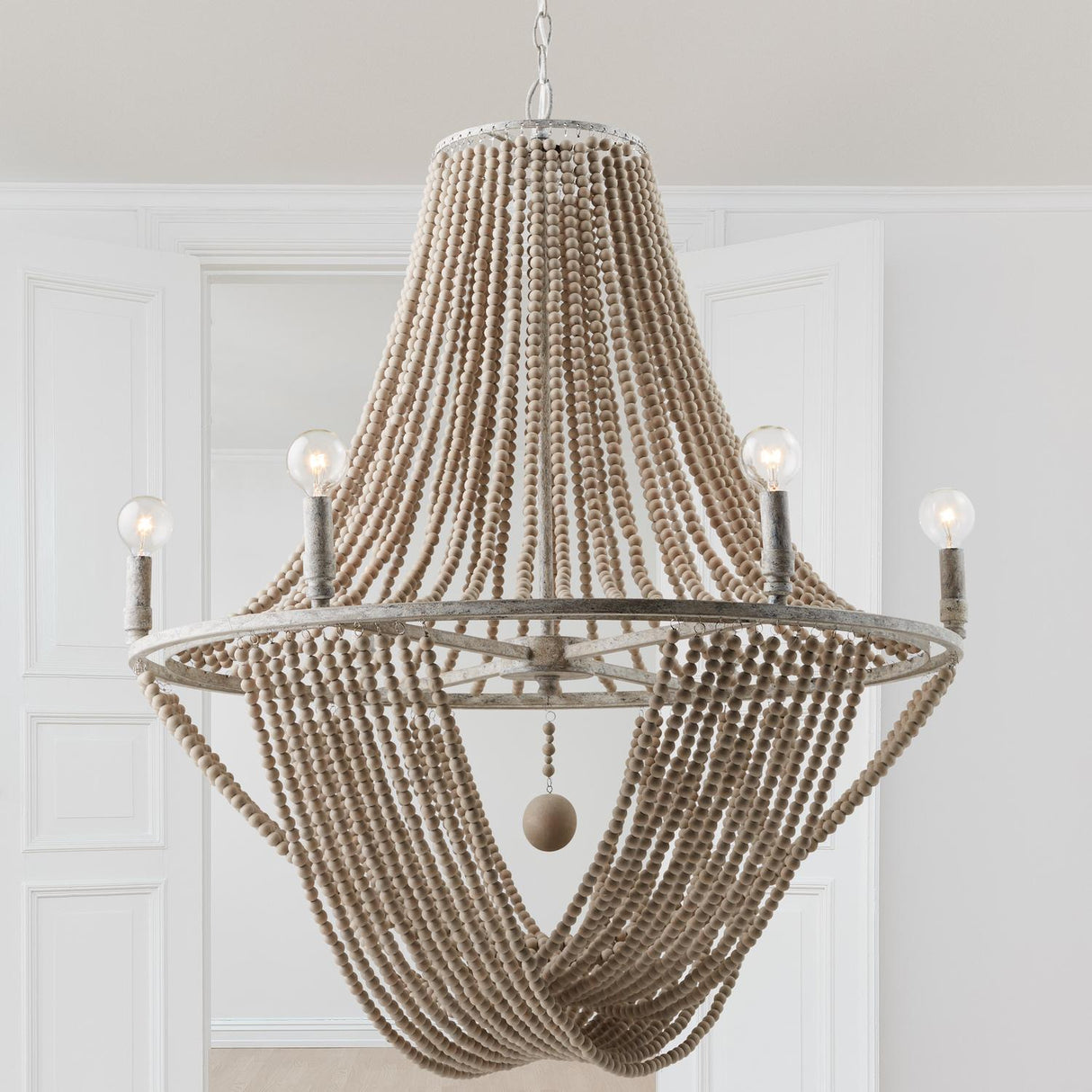 Capital Lighting 429561MS Kayla 6 Light Chandelier Mystic Sand