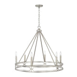 Capital Lighting 443461AS Merrick 6 Light Chandelier Antique Silver