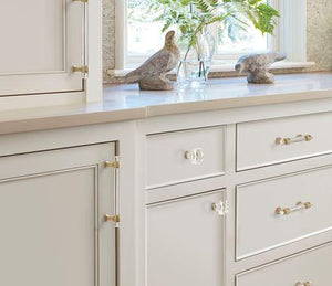 Amerock Cabinet Pull Clear/Golden Champagne 3-3/4 inch (96 mm) Center to Center Glacio 1 Pack Drawer Pull Drawer Handle Cabinet Hardware