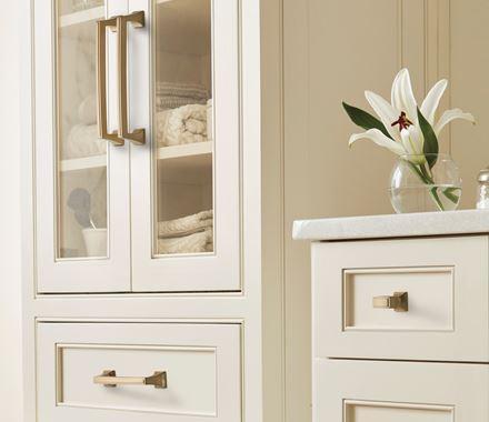 Amerock Cabinet Pull Golden Champagne 3-3/4 inch (96 mm) Center to Center Mulholland 1 Pack Drawer Pull Drawer Handle Cabinet Hardware
