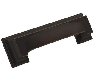 Amerock Cabinet Cup Pull Oil Rubbed Bronze 3 inch & 3-3/4 inch (76mm & 96 mm) Center-to-Center Appoint 1 Pack Drawer Pull Cabinet Handle Cabinet Hardware