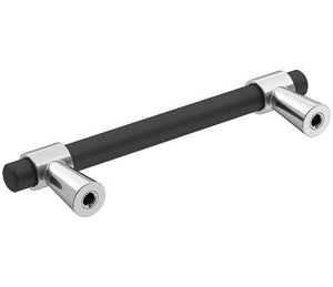 Amerock Cabinet Pull Polished Chrome/Matte Black 3-3/4 inch (96 mm) Center-to-Center Mergence 1 Pack Drawer Pull Cabinet Handle Cabinet Hardware