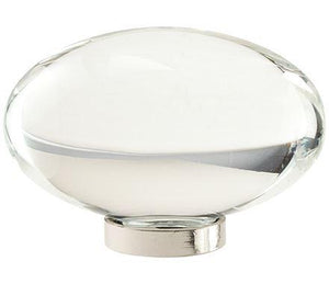 Amerock Cabinet Knob Clear/Polished Nickel 1-3/4 inch (44 mm) Length Glacio 1 Pack Drawer Knob Cabinet Hardware