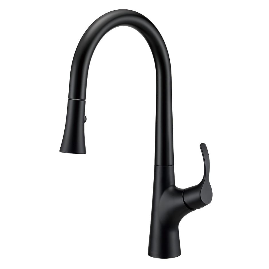 Gerber D454422BS Satin Black Antioch Single Handle Pull-down Kitchen Faucet