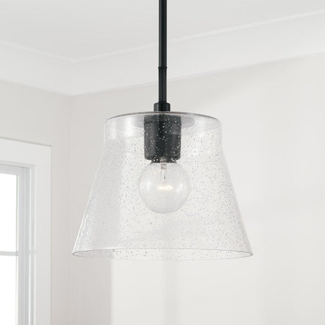 Capital Lighting 346912MB Baker 1 Light Pendant Matte Black