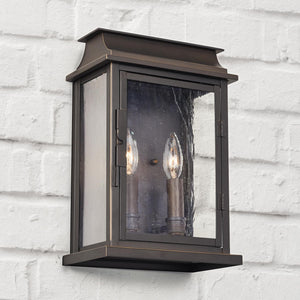 Capital Lighting 936822OZ Bolton 2 Light Outdoor Wall Lantern Oiled Bronze