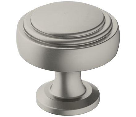 Amerock Cabinet Knob Satin Nickel 1-1/4 inch (32 mm) Diameter Winsome 1 Pack Drawer Knob Cabinet Hardware