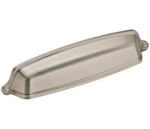 Amerock Cabinet Cup Pull Satin Nickel 5-1/16 inch (128 mm) Center-to-Center Stature 1 Pack Drawer Pull Drawer Handle Cabinet Hardware