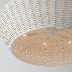 Capital Lighting 347861HH Boca 6 Light Pendant Chalk White