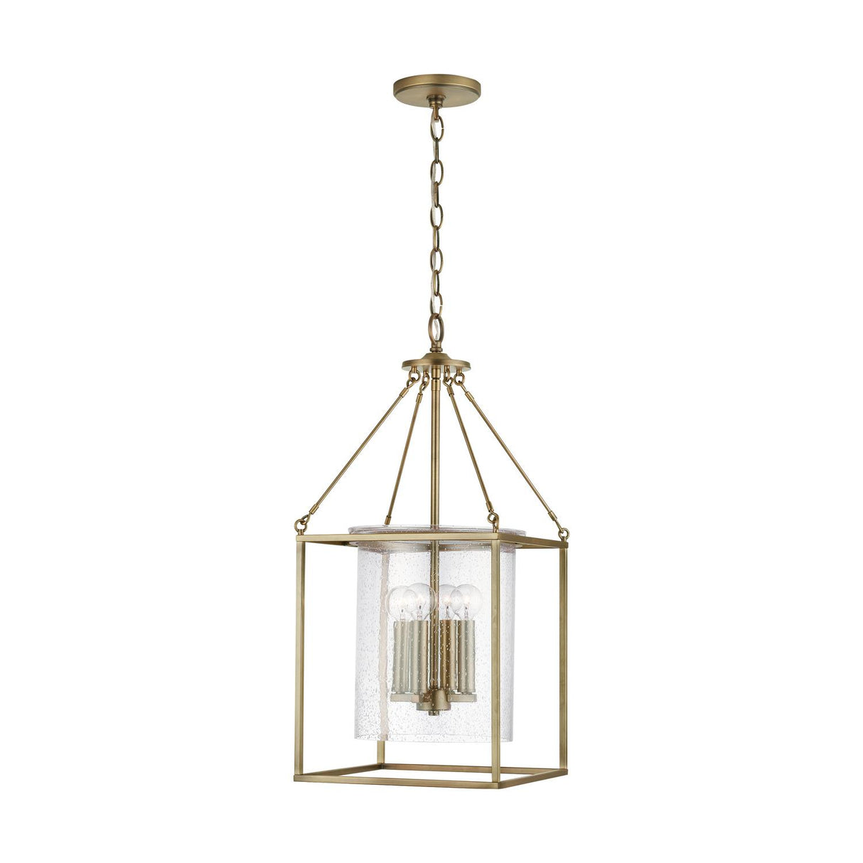 Capital Lighting 532843AD Cooper 4 Light Pendant Aged Brass