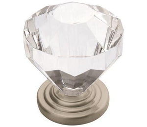 Amerock Cabinet Knob Satin Nickel 1-1/4 inch (32 mm) Diameter Traditional Classics 1 Pack Drawer Knob Cabinet Hardware