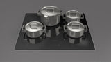 24" 700 Series Touch Radiant Cooktop, 4 Zone, Aluminum Trim