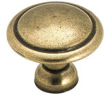 Amerock Cabinet Knob Light Antique Brass 1-3/8 inch (35 mm) Diameter Everyday Heritage 1 Pack Drawer Knob Cabinet Hardware