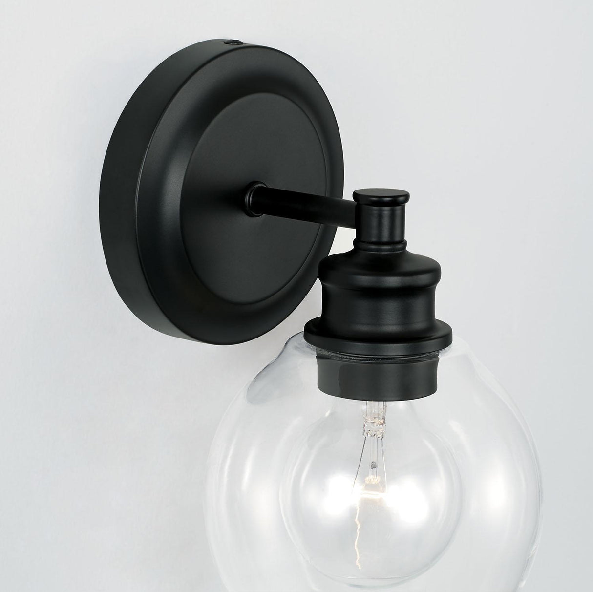 Capital Lighting 621111MB-426 Mid Century 1 Light Sconce Matte Black