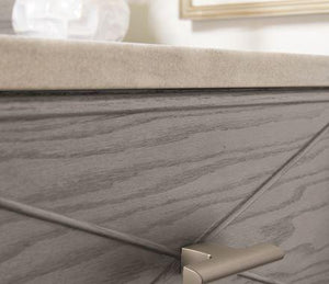 Amerock Cabinet Knob Satin Nickel 2-1/2 inch (64 mm) Length Riva 1 Pack Drawer Knob Cabinet Hardware