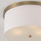 Capital Lighting 2015AD-480 Midtown 3 Light Flush Mount Aged Brass